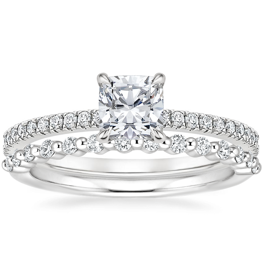 18K White Gold Viviana Diamond Ring 1 4 ct. tw. with Milan